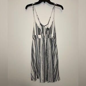 LA class blue and white striped spaghetti tank dress NEW